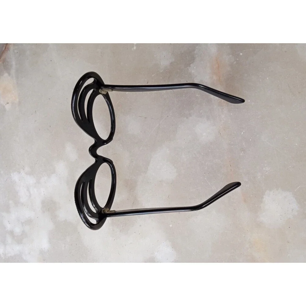 Fabulous Bejewelled Vintage 50's Cats Eye Glasses Frames w/ Christian Dior Case
